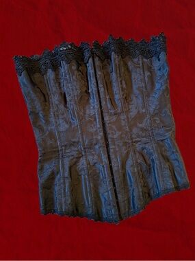 Black Lace-Trim Overbust Corset Top - Women Intimates